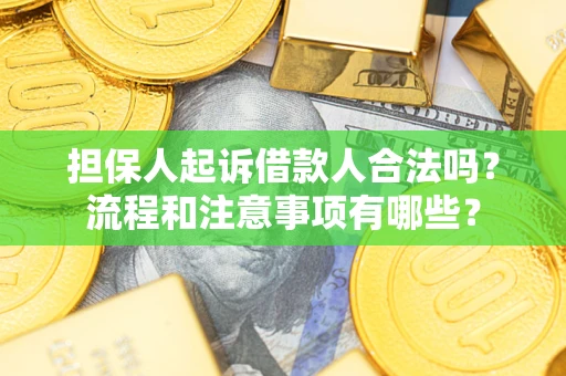 武汉担保人起诉借款人合法吗？流程和注意事项有哪些？