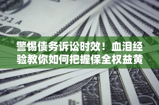 武汉警惕债务诉讼时效！血泪经验教你如何把握保全权益黄金期