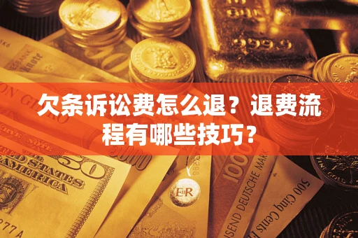 武汉欠条诉讼费怎么退？退费流程有哪些技巧？
