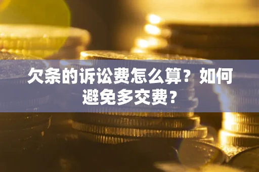 武汉欠条的诉讼费怎么算？如何避免多交费？