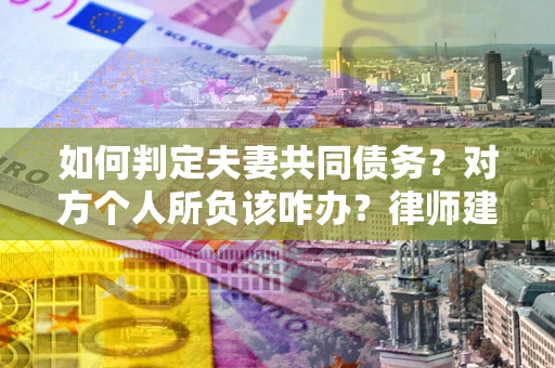 武汉如何判定夫妻共同债务？对方个人所负该咋办？律师建议